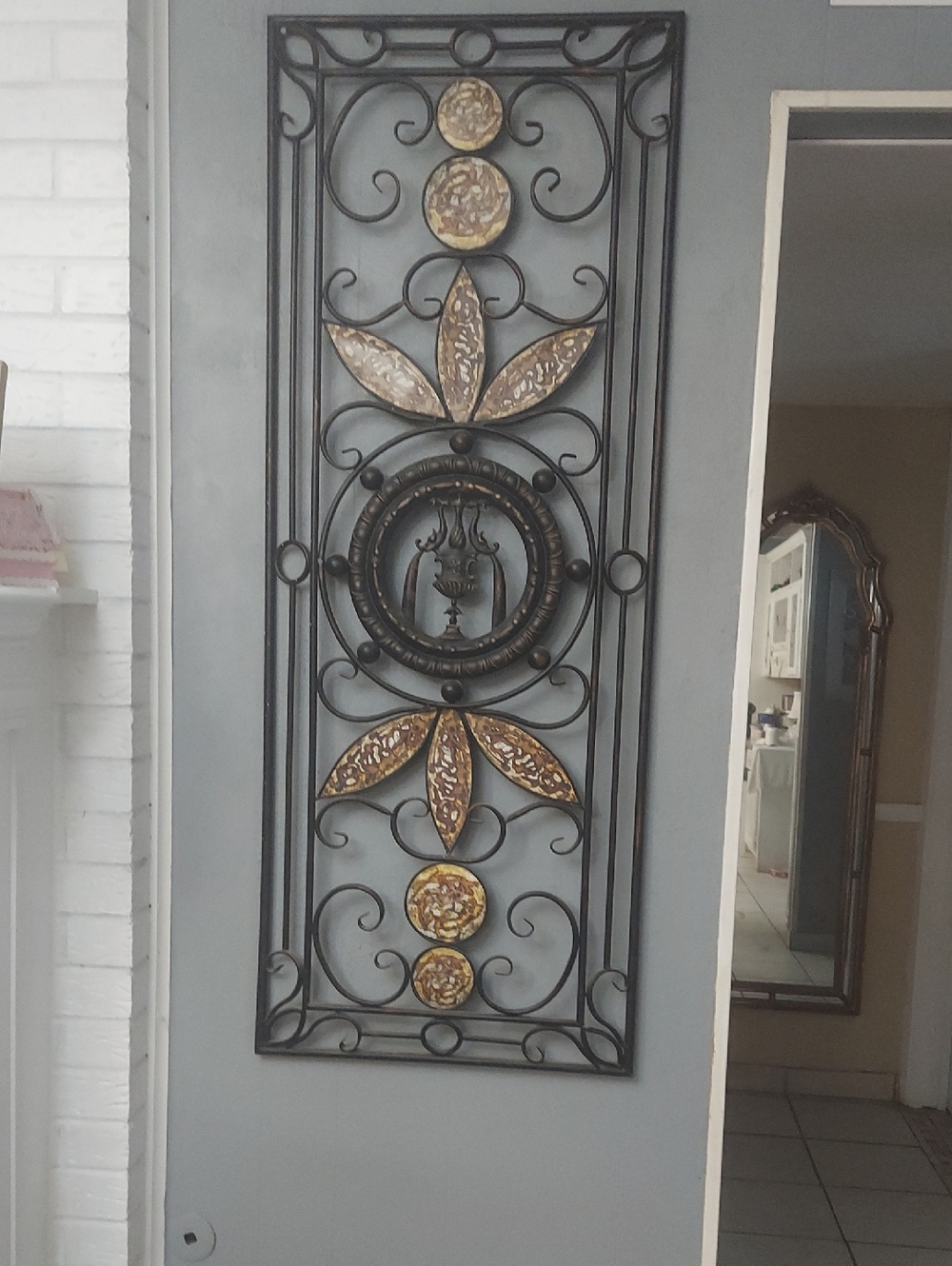 Scrolled Metal Walk Plaque